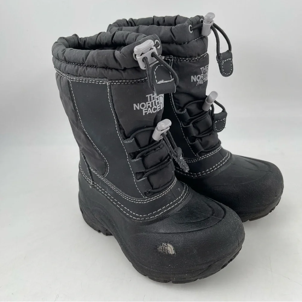 The North Face Kids - Size 11 C - Black Waterproof Insulated Winter Snow Boots